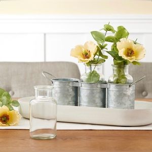 Glass Jars with Metal Holder